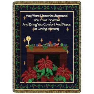 Christmas Memories Jacquard Woven Tapestry Throw Blanket 52x68 Inch Holiday Home Decor