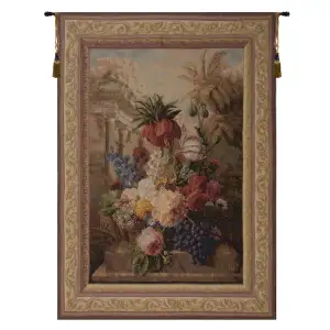 Bouquet Exotique French Tapestry Wall Hanging 58x44 Inch Cotton Jacquard Woven Wall Tapestry