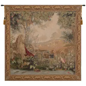 Albert Eckhout Le Point Deau Tapestry Wall Hanging 58 x 58 in Jacquard Woven Classical Wall Art