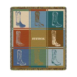 Off the Wall Jacquard Woven Tapestry Throw Blanket 52x68 Inch Decorative Home Accent