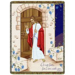 Do Not Fear Jacquard Woven Tapestry Throw Blanket 52x68 Inch Christian Inspirational Decor