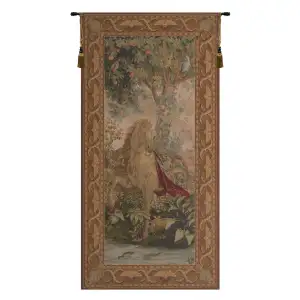 Le Point Deau Cheval French Tapestry Wall Hanging 60x30 Inch Cotton Jacquard Woven Wall Tapestry