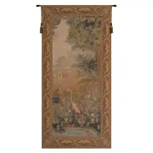 Le Point Deau Flamant Rose French Tapestry Wall Hanging 58x27 Inch Cotton Jacquard Woven Wall Tapestry