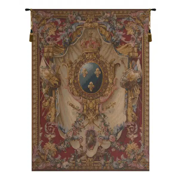 Grandes Armoiries Red European Tapestry Wall hanging