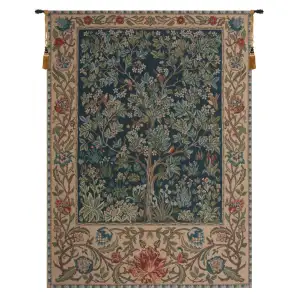 William Morris Tree of Life Tapestry Wall Hanging 69 x 51 in Jacquard Woven Arts Crafts Wall Decor