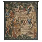 Vendages, Left Side (Rust) Tapestry Wall Art