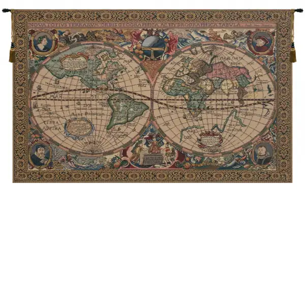 Map Mercator Tapestry Wall Art