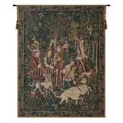 Unicorn Hunt with Border Tapestry Wall Art