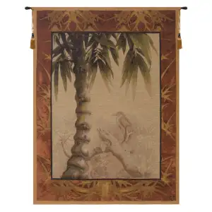 Le Palmier French Tapestry Wall Hanging 40x30 Inch Cotton Jacquard Woven Wall Tapestry