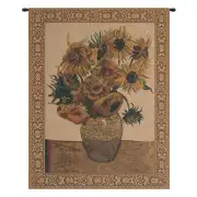 Sunflowers, Beige Tapestry Wall Art