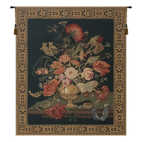Mignon Bouquet, Black Tapestry Wall Art