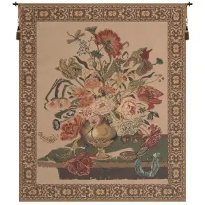 Abraham Mignon Mignon Bouquet Decorative Tapestry Wall Hanging 40 x 33 in Floral Still Life Woven Decor