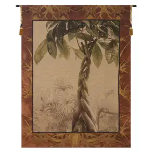 Le Ficus French Tapestry Wall Hanging 40x30 Inch Cotton Jacquard Woven Wall Tapestry