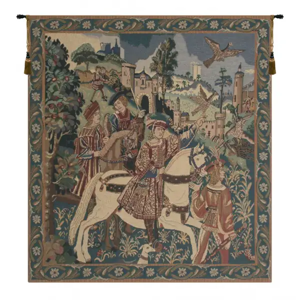 Falcon Hunt Tapestry Wall Art