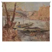 Van Gogh's Fishing in the Spring Tapestry Wall Art