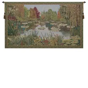 Claude Monet Parc de Tapestry Wall Hanging 42 x 70 in Impressionist Landscape Jacquard Woven Fine Art Decor