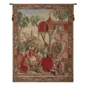 Les Astronomes Tapestry Wall Hanging 69 x 51 in Medieval Astronomy Jacquard Woven European Renaissance Wall Art Decor