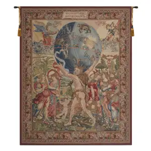 Hercules Classical Mythology Tapestry Wall Hanging 69 x 55 in Jacquard Woven European Renaissance Wall Art Home Decor