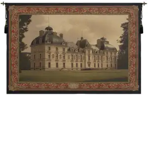Wand Cheverny Belgian Tapestry Wall Hanging 37x55 Jacquard Woven French Castle Landscape Wall Art