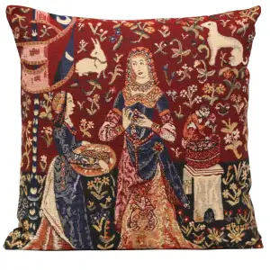 Medieval Smell II Tapestry Pillow Cover 16x16 Inch Cotton Jacquard Woven Cushion Cover