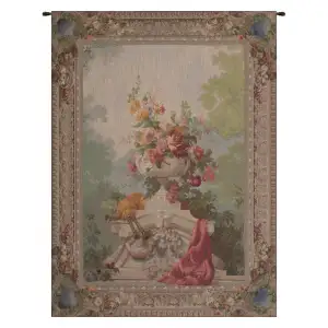 Bouquet Cornemuse French Tapestry Wall Hanging 58x44 Inch Cotton Jacquard Woven Wall Tapestry