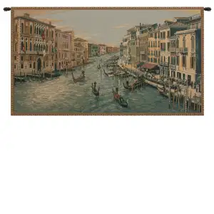 Grand Canal Italian Tapestry Wall Hanging 46x26 Inch Cotton Jacquard Woven Wall Tapestry - A - H 26" x W 46"