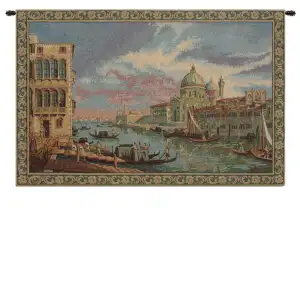 Canaletto Venezia Italian Tapestry Wall Hanging 12x19 Inch Cotton Jacquard Woven Wall Tapestry