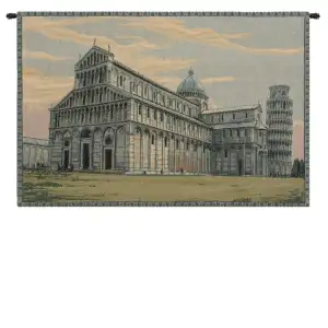 Duomo Pisa Italian Tapestry Wall Hanging 12x19 Inch Cotton Jacquard Woven Wall Tapestry