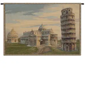 Torre Duomo Tapestry Wall Hanging 12 x 19 in Italian Architecture Cityscape Jacquard Woven European Wall Decor