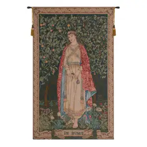 William Morris Orchard Tapestry Wall Hanging 48 x 30 in Arts and Crafts Jacquard Woven Floral Wall Decor
