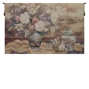 Oriental Splendor Fine Art Tapestry Wall Hanging 35x53 Inch Cotton Jacquard Woven Wall Tapestry