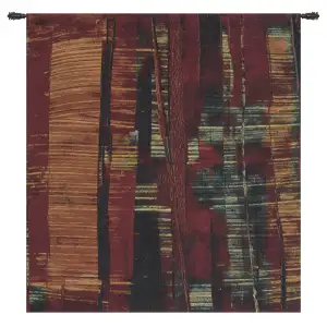 Nightscape I Fine Art Tapestry Wall Hanging 35 x 35 in Contemporary Landscape Jacquard Woven Decorative Wall Decor