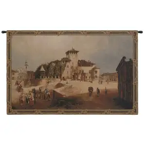 Giuseppe Alinovi Castle Parma Decorative Tapestry Wall Hanging 24 x 42 in Jacquard Woven Italian Castle Wall Art