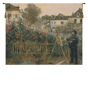 Auguste Renoir Monet Painting I Tapestry Wall Hanging 27 x 33 in Impressionist Fine Art Jacquard Woven Decor