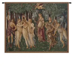 Sandro Botticelli La Primavera Tapestry Wall Hanging 12 x 19 in Renaissance Floral Jacquard Woven Italian Decor