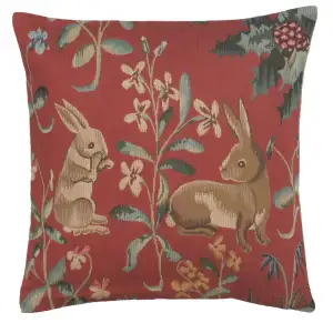 Garennes French Tapestry Pillow Cover  18x18 Inch Cotton Jacquard Woven Cushion Cover