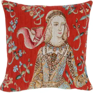 Eloise French Tapestry Pillow Cover  18x18 Inch Cotton Jacquard Woven Cushion Cover