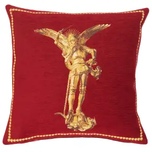 Archange French Tapestry Pillow Cover 18x18 Inch Cotton Jacquard Woven Cushion Cover
