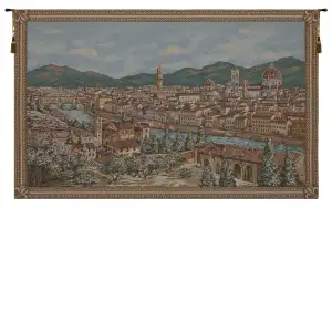 Alberto Passini Firenze Italian Tapestry Wall Hanging 26x43 Inch Cotton Jacquard Woven Wall Tapestry