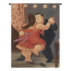Fernando Botero Angulo Botero Rosso Tapestry Wall Hanging 24 x 20 in Figurative Fine Art Jacquard Woven Decor