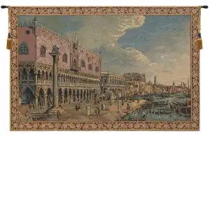 Riva degli Schiavoni Italian Tapestry Wall Hanging 13x19 Inch Cotton Jacquard Woven Wall Tapestry