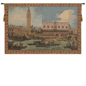 Bucintoro Italian Tapestry Wall Hanging 13x19 Inch Cotton Jacquard Woven Wall Tapestry
