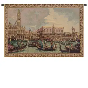 Bucintoro Italian Tapestry Wall Hanging 13x20 Inch Cotton Jacquard Woven Wall Tapestry