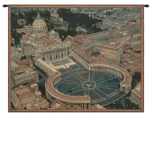 St. Peters Square Tapestry Pillow Cover 38x54 Inch Cotton Jacquard Woven Cushion Cover - C - H 12" x W 19"