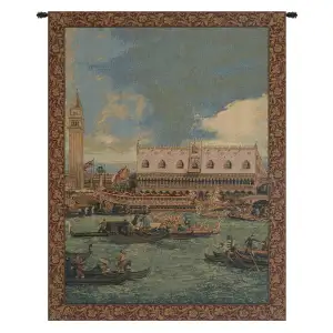 Alessia Cara Bucintoro Vertical Italian Tapestry Wall Hanging 54x38 Inch Cotton Jacquard Woven Wall Tapestry - B - H 34" x W 24"
