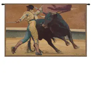 Alessia Cara Bullfighter Torero Tapestry Wall Hanging 12 x 9 in Spanish Matador Jacquard Woven Decorative Wall Decor