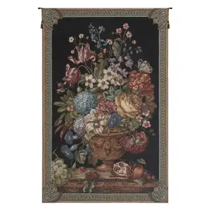 Floral Bouquet Thoughts by Lucio Battisti European Tapestry Wall Hanging   84x53 Inch Cotton Jacquard Woven Wall Tapestry