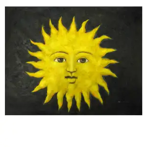 Smile Sunflower Canvas Wall Art 24x36 Floral Botanical Decorative Home Decor