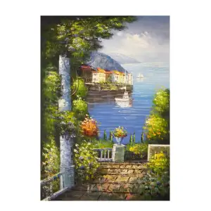 Back Garden Canvas Wall Art 36x24 Floral Garden Landscape Home Decor