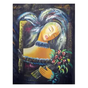 Sleeping Beauty Canvas Wall Art 36x24 Romantic Figurative Decorative Home Decor